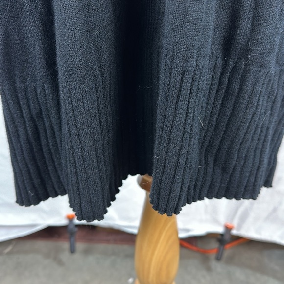 J. Jill Black Wool Blend 3/4 Sleeve Round Neck Sweater Dress - Picture 3 of 8